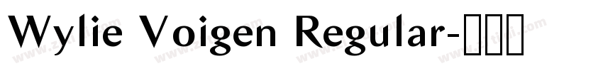 Wylie Voigen Regular字体转换 Wylie Voigen Regular字体转换